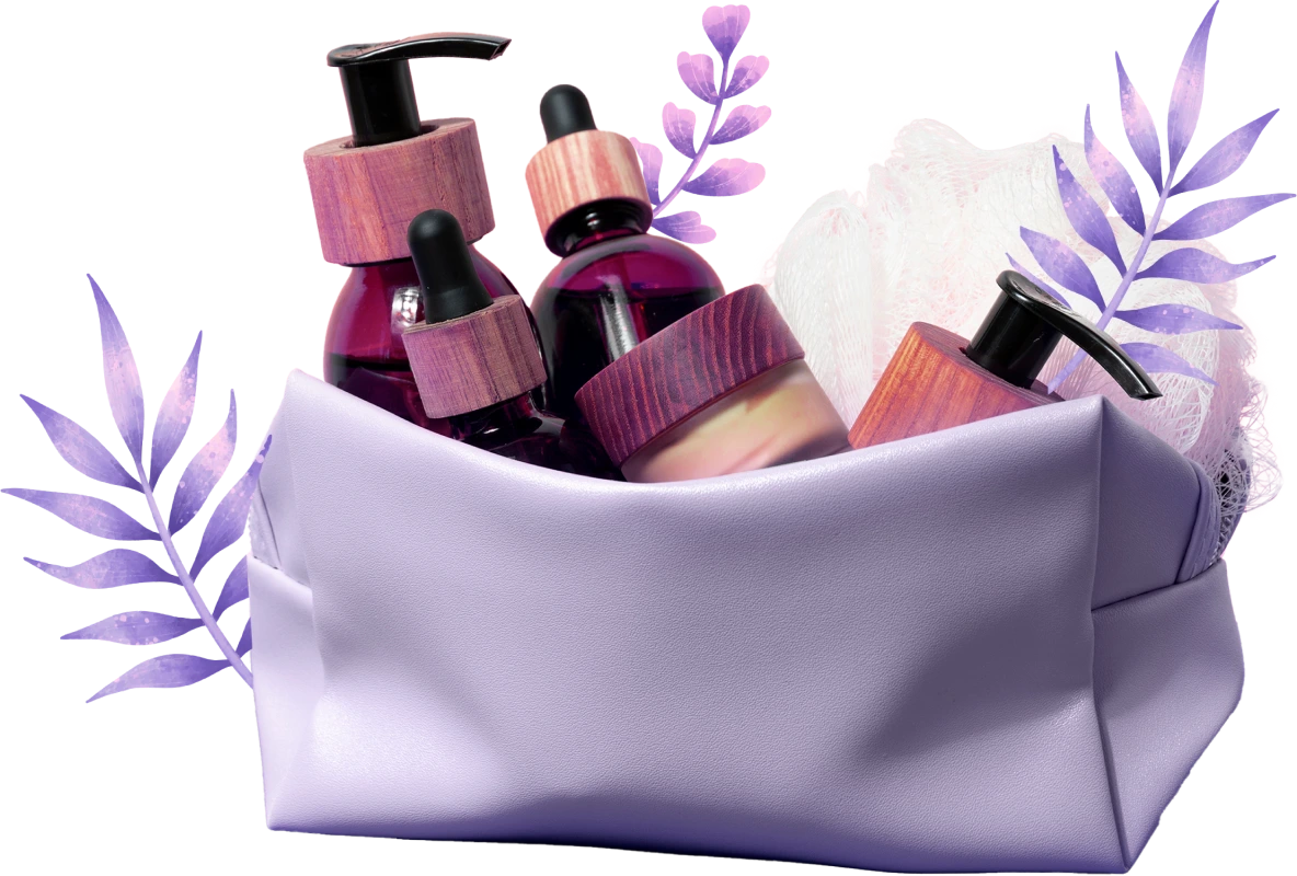 Cosmetic product in a bag