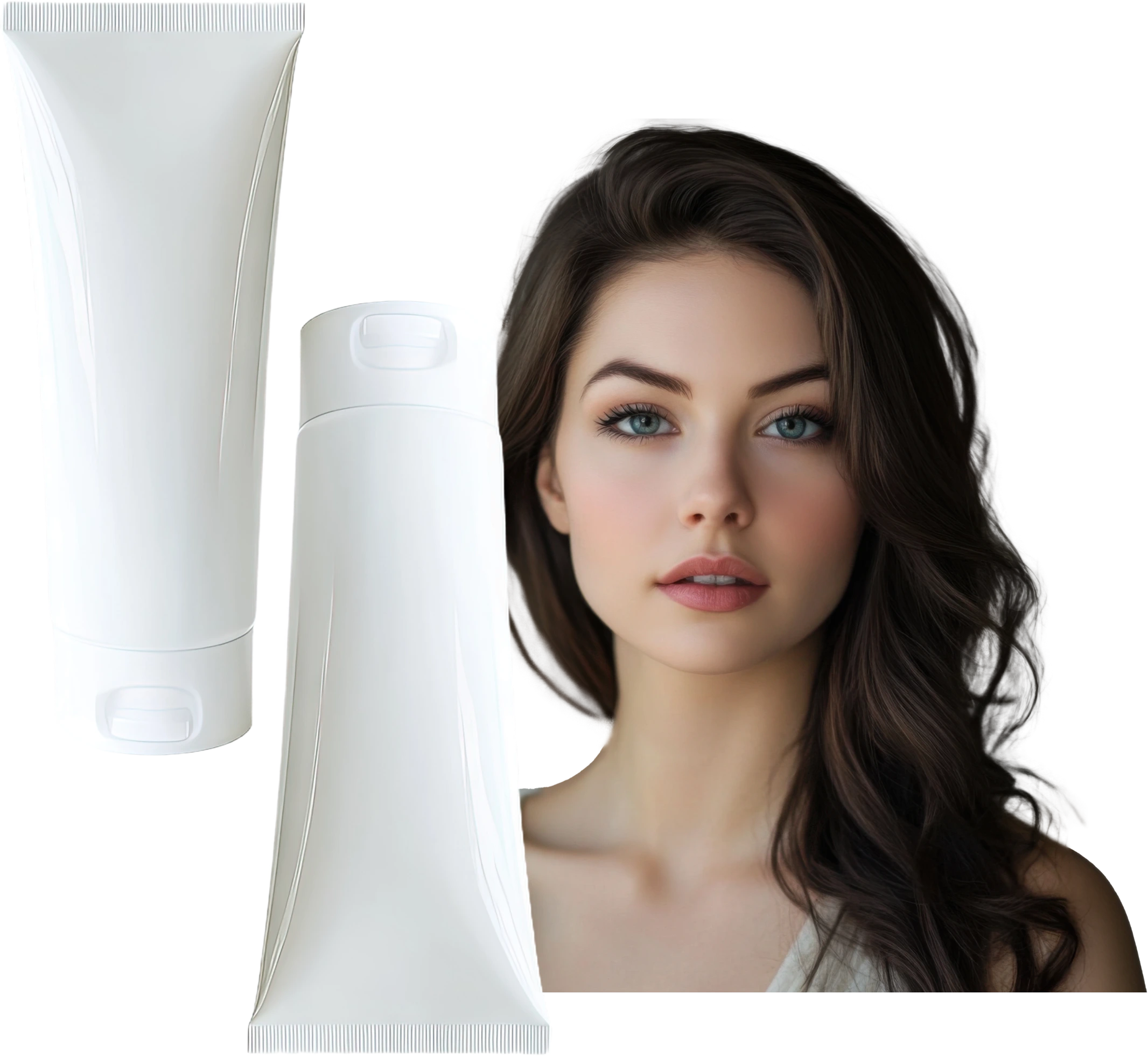 A beautiful women with cosmetic without label